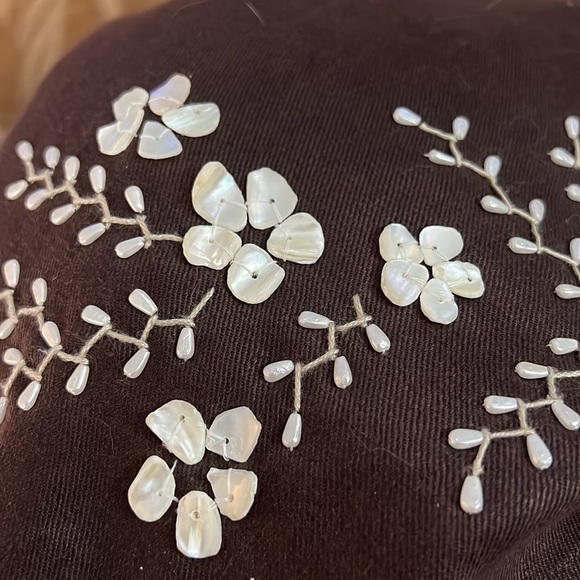 Lafayette 148 New York 100% Linen Skirt with Shell decor size 12 Petite - Picture 2 of 8